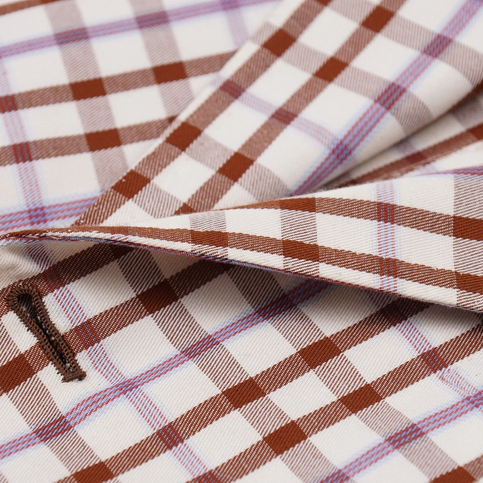 Abrigo deportivo Orazio Luciano de algodón superfino a cuadros en capas 38R (UE 48) Foto 3 de 4