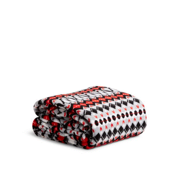 Vera Bradley Fleece Soft Throw Blanket Penguins Intarsia Red NWT