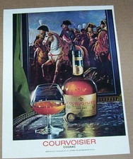 1973 print ad -Courvoisier Cognac- Brandy of Napoleon horse Vintage Advertising