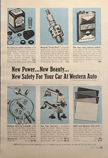 Western Auto Stores Car Parts Maintenance Kansas City MO Vintage Print Ad 1955