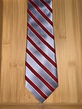 Tommy Hilfiger Red Striped Silk Tie - 60L 3.25W