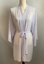 Expressions California Dynasty Purple Sheer Robe Vintage 90  s Large