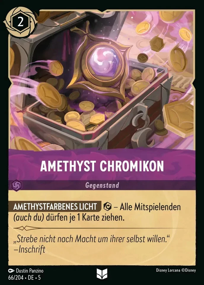 Disney Lorcana TCG Card - Amethyst Chromikon 66/204 - Uncommen - Himmelsleuchten