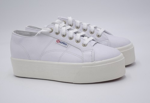 Talla 8 - SUPERGA 2970 Zapatillas Plataforma Cuero Mujer - Imagen 3 de 7
