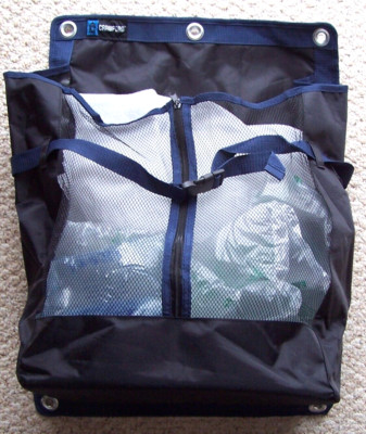 Crawford Flexible Storage Bag Organizer 25'' x 18'' Black with Blue Trim