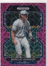 2022 PRIZMS PINK VELOCITY RC MARCUS JOHNSON MIAMI MARLINS PRIZM ROOKIE #-270