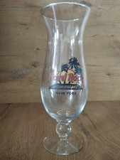 Hard Rock Cafe New York Cocktail Glas Hurricane + 2 Rührstäbe