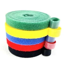 5 rolls Reusable Hook & Loop Cable Holder Ties Cord Straps Double sided L&H