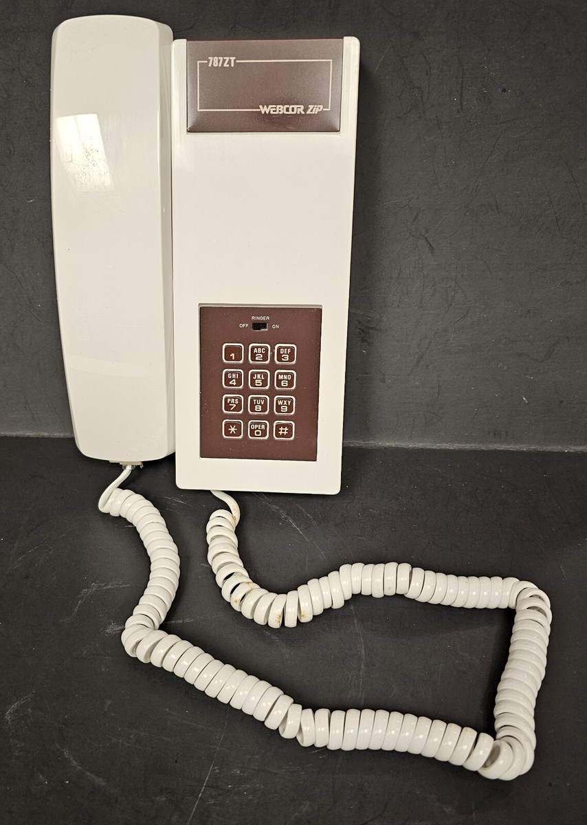 Vintage WEBCOR ZIP Modular Wall Telephone (White) Model 787ZT