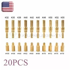 10Pcs Slow Pilot Jet 10Pcs Carburetor Main Jet kit for Keihin PWK Carb Honda