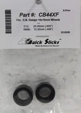 QuickSlicks CB44XF Silicone Tires for 15x10mm Aluminum Wheel 1/32 Slot Car Part