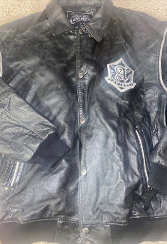 AVIREX Patch Leather Stadium Jumper Jacket Blouson Men's XXXXL Japan - Picture 2 of 8