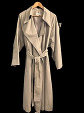Mango Sage Sea Green Trench Mac Raincoat S Wrap  Long  Oversize 10, 12, 14, 16