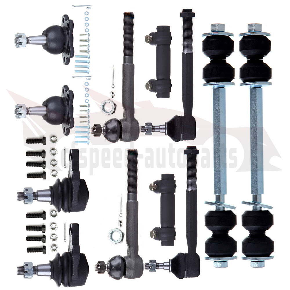 12pcs Front Suspension Tie Rods Ball Joints Sway Bars for 1992-1999 GMC K1500 Suburban