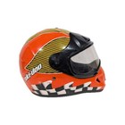 Vtg Ski-Doo Bombardier Snowmobile DOT Riding Helmet Orange Yellow 