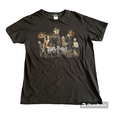 トップス Harrypotter goblet of fire vintageTshirt Vintage Harry Potter Goblet Of Fire Movie Promo Black T Shirt Mens