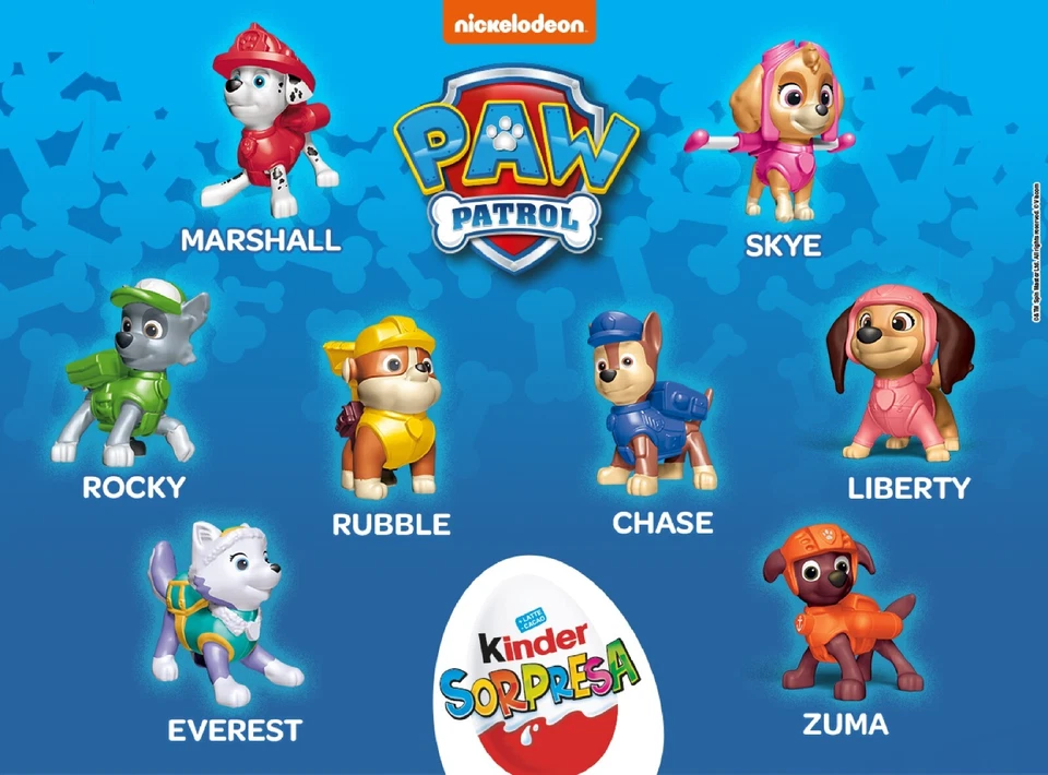 PAW PATROL PERSONAGGI A SCELTA (VQ331 - VD362) KINDER SORPRESA ITALIA 2024/2025