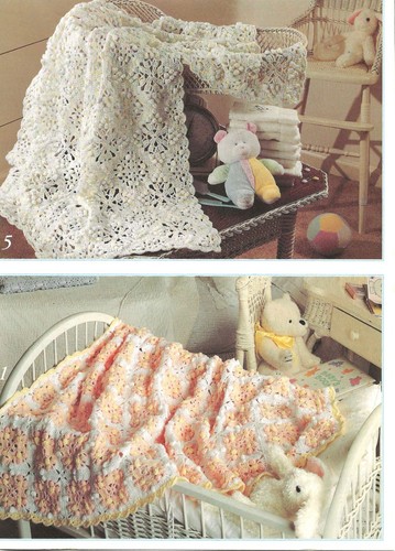 TWO Leisure Arts Leaflets Grannies for Baby Crocheted Afghans Patterns 2509 2639 - Picture 8 of 10