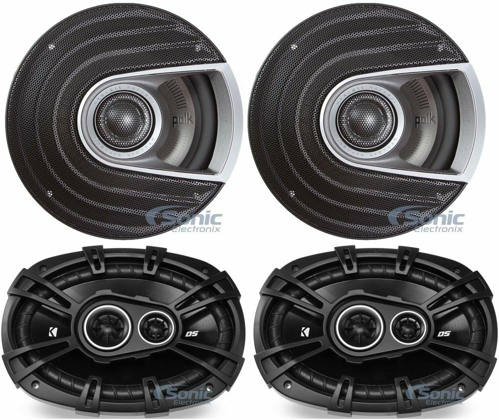 2 Автомобильные коаксиальные колонки Polk Audio 65 мощностью 300 Вт2 3-полосные колонки Kicker 6x9 мощностью 360 Вт 4109000₽