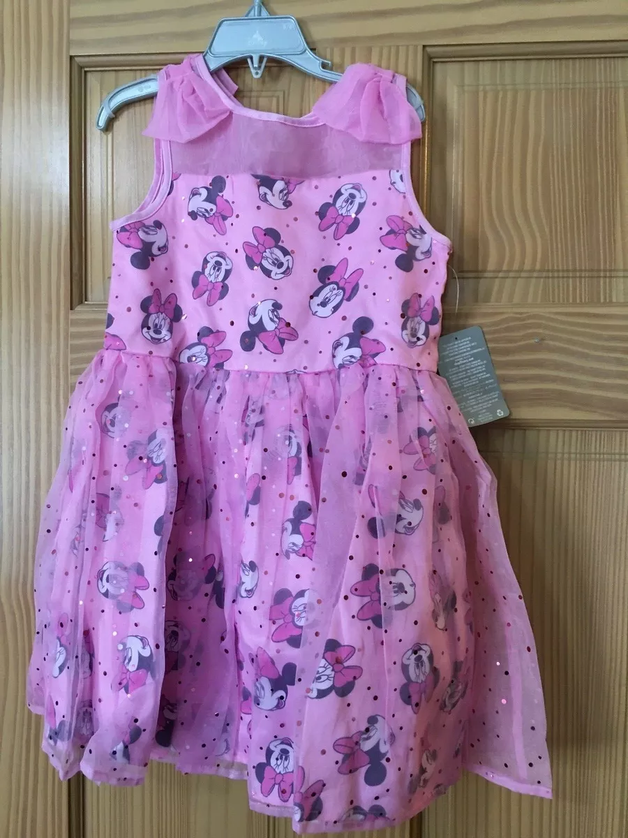 New Disney Store Minnie Mouse Fancy Dress Girls Party Dress 5 6 7