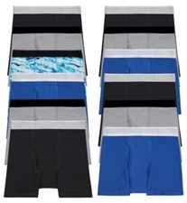 BILLIONHATS 12 Pack Boys Cotton Underwear Boxer Briefs, Bulk Kids Boxer Briefs