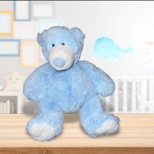 Retired Mary Meyer Baby Blue Teddy Bear Stuffed Baby Plush Lovey Toy 10  