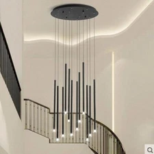 Modern Chandelier Lighting For Living Dining Room Rotating Staircase Fixtures yc