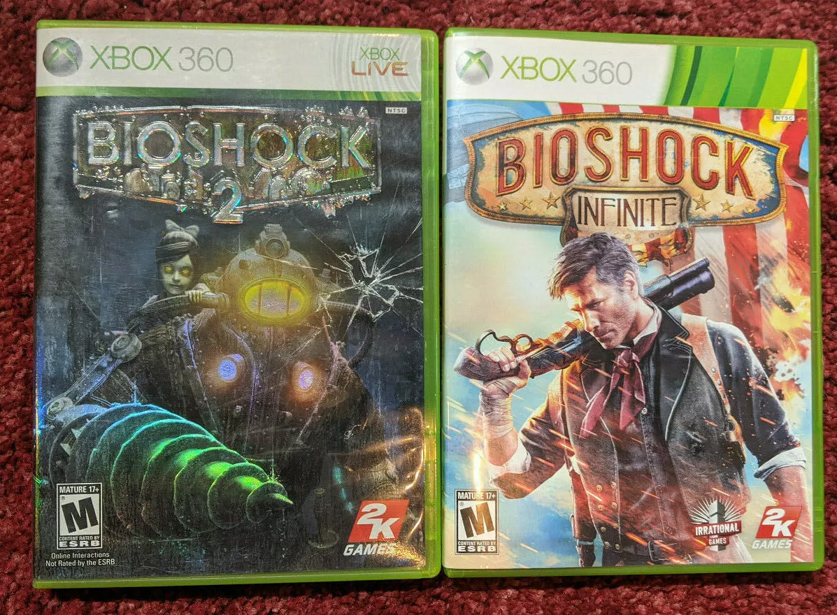 XBOX 360 Bioshock 1 Bioshock 2 & Infinite Bundle Lot of 3 Complete Tested  Works