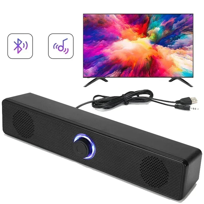 PC Soundbar Bluetooth Speaker USB Powered for TV PC Laptop gaming & Home Theater-image