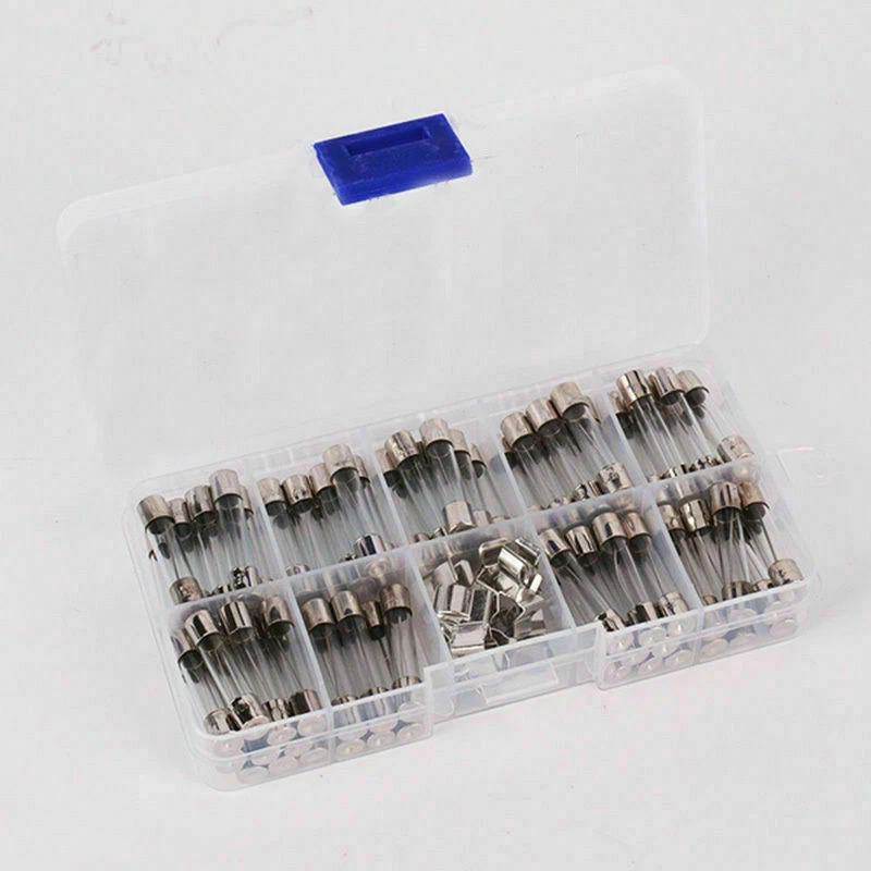 72шт 6 x 30 мм стеклянная трубка предохранитель держатель ассортимент набор 0,5/1/2/3/5/10/15/20/30A набор - Изображение 3 из 4