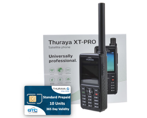 Thuraya XT-PRO Satellite Phone with STANDARD 10 Unit / 6 minutes SIM Card - Picture 1 of 8