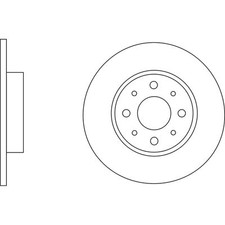 2x Brake Discs Solid For Alfa Romeo Mito 1.4 TB Apec Blue Rear 51805559 51813705