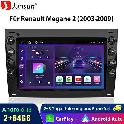 Für Renault Megane 2 02-2009 Carplay Android 13 Autoradio GPS NAVI BT DAB+ 2+64G