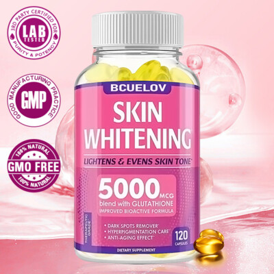 L-Glutathion 5000 mcg Kapseln Lebergesundheit Starkes Antioxidans, Anti-UV 2PACK