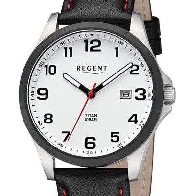 Regent BA-780 TITAN Herrenuhr Leuchtzifferblatt 10 ATM WR - sehr gut lesbar