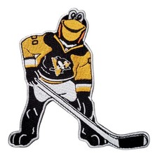 Vtg Pittsburgh Penguins Mascot Iceburgh Embroidered Iron On Patch 4.5”x 4.25”