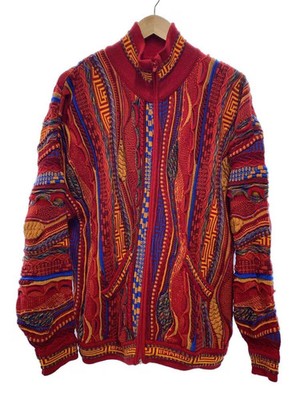 EMAROO 3D Knit Sweater (Thick) L Wool RED Solid Color