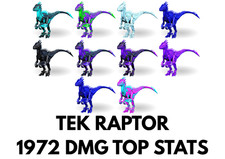 Tek Raptor TOP STATS Clone Ark Survival Ascended Official PVE