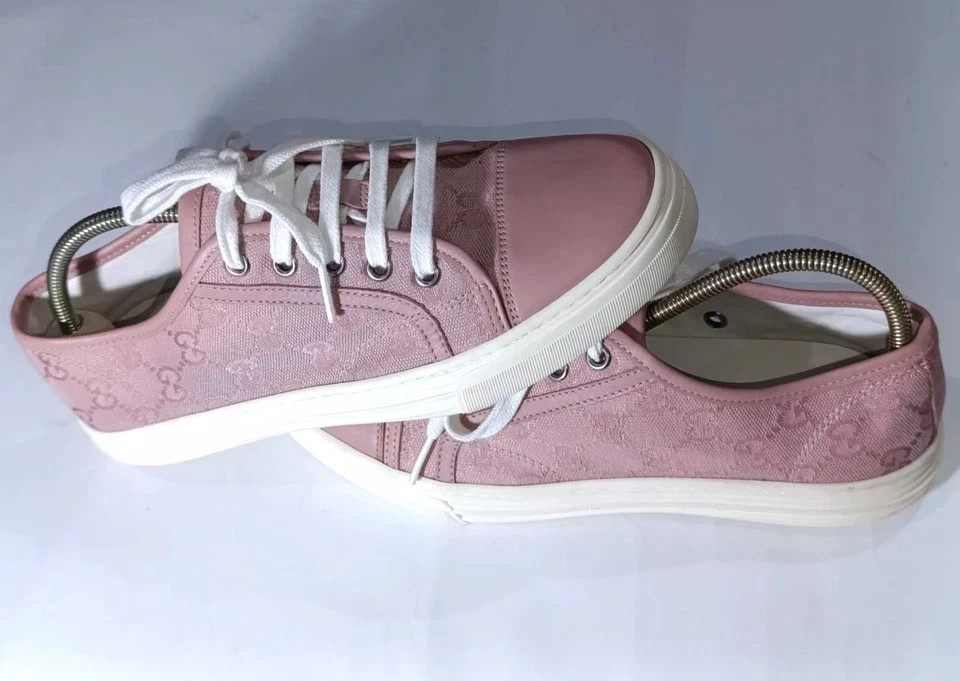 AUTHENTIC GUCCI TESS S GOMMA ROSE GG MONOGRAM SNEAKERS SIZE EU 37 thumbnail 4