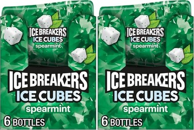 ICE BREAKERS Ice Cubes Spearmint Flavored Sr Chewing Gum Bottles