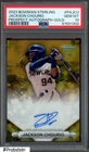 2023 Bowman Sterling Gold Refractor Jackson Chourio Brewers RC AUTO 9/50 PSA 10