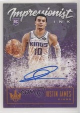 2019-20 Panini Court Kings Impressionist Ink Citrine 24/49 Justin James Auto qr7
