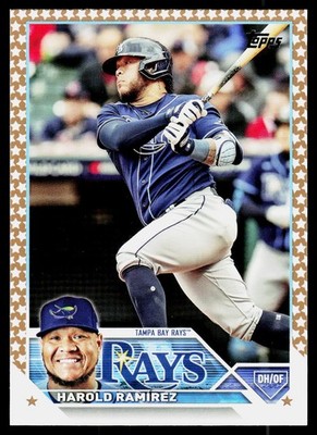 2023 Topps Gold Star Harold Ramirez #387 Tampa Bay Rays