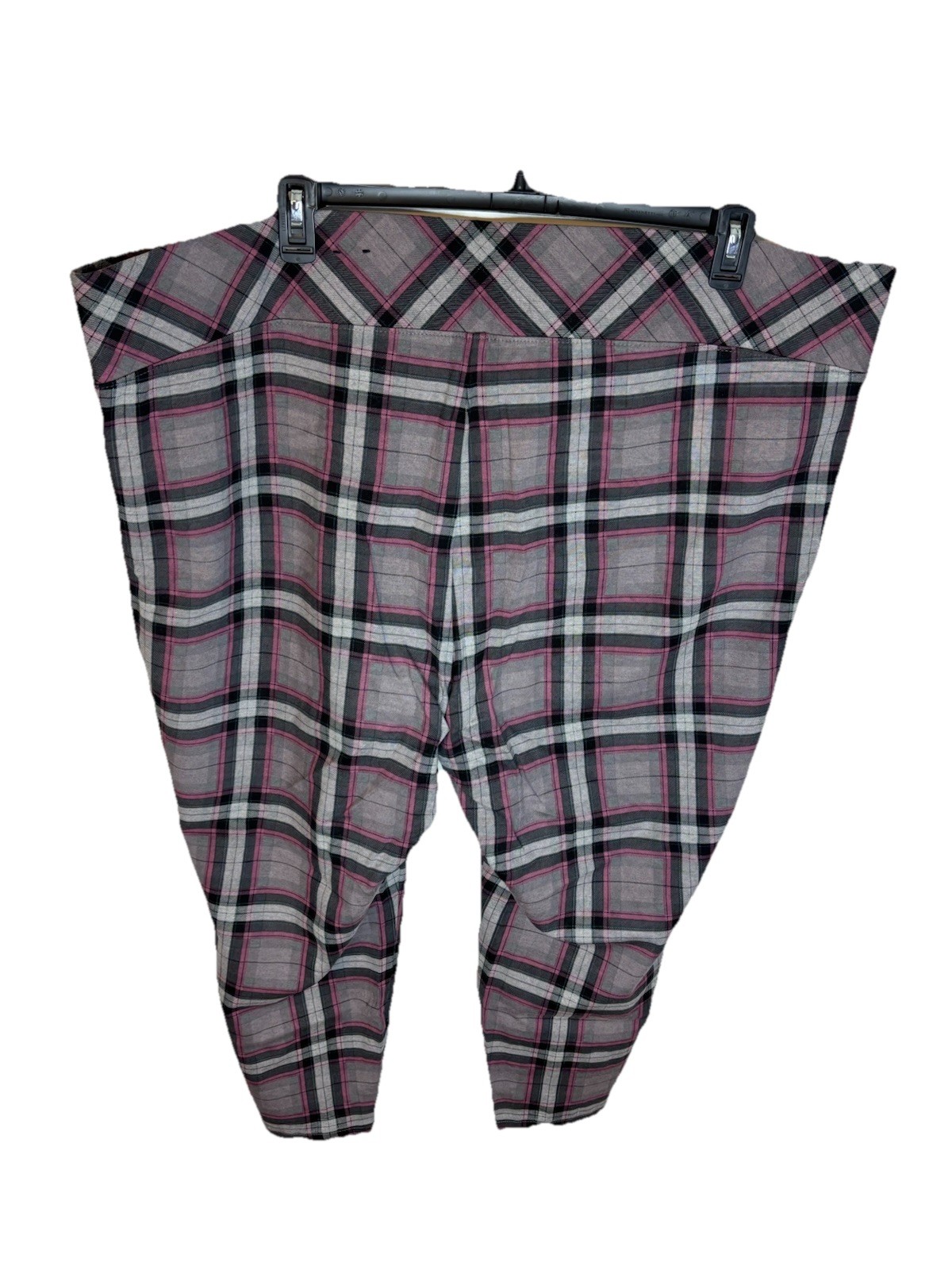 Torrid Gray Plaid Slim Fix Pixie Pull On Pants Si… - image 2