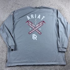 Ariat Shirt Mens XXL 2XL Gray Flame Resistant FR CAT 2 Workwear Durable Utility