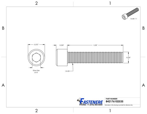 1/4-20 Socket Head Cap Screws Stainless Steel Allen Bolts All Lengths Quantities