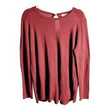 NWT Charlie Paige Burgundy Knit Sweater Women's S/M Long Sleeve Soft Pullover