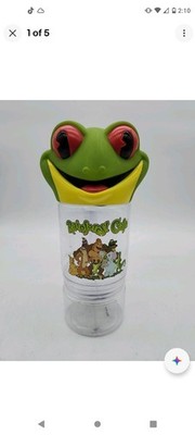 Rainforest Cafe Tree Frog 3D Head Travel Cup Water Bottle Souvenir Drink Tumbler