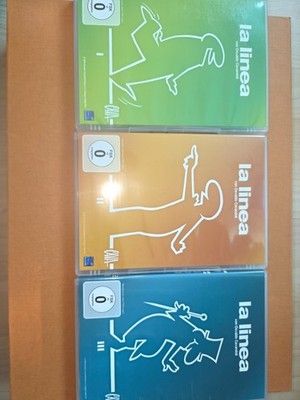 La Linea Vol. 1-3 DVD Set Osvaldo Cavandoli komplett I II III Kult OOP RARITÄT