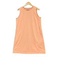 Uniqlo Dress Womens L Pink AIRism Tank Sleeveless Shift Short Pockets 47502